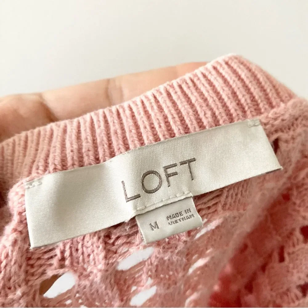 LOFT Cotton Sleeveless Top Pink M‎ - Picture 2 of 4